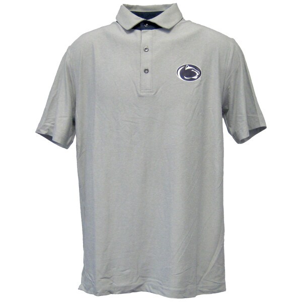 gray polo shirt with Penn State Athletic Logo on left chest